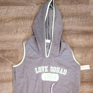 Hooded jumpsuit shorts